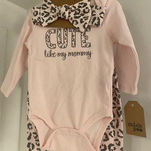 Chickpea bodysuit pant and headband